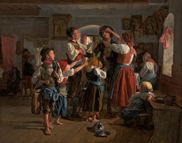 The Conscript's Farewell by Ferdinand Georg Waldmuller
