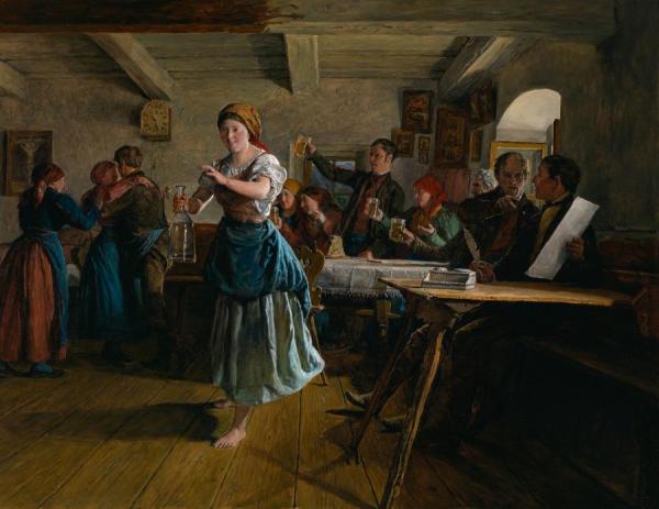 The Opening Dance by Ferdinand Georg Waldmuller Oil Painting Reproductions
