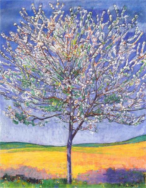 Cherry Tree In Bloom by Ferdinand Hodler Oil Painting Reproductions