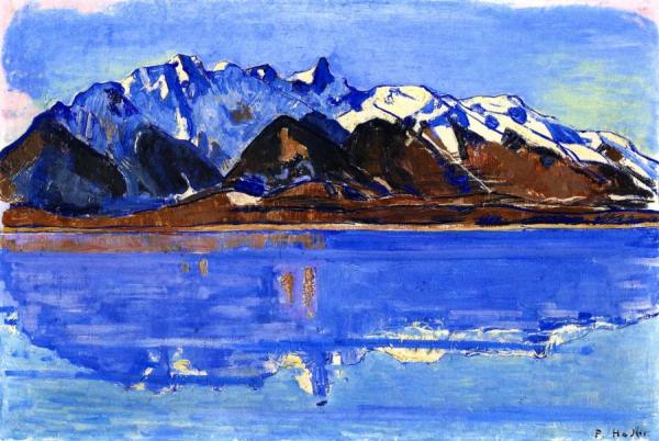 Lake Thun With Stockhorn Mountain Chain by Ferdinand Hodler