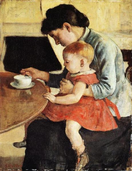 Mother And Child by Ferdinand Hodler