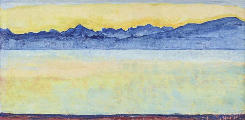 Lake Geneva With Mont Blanc In The Early Morning, 1918 by Ferdinand Hodler