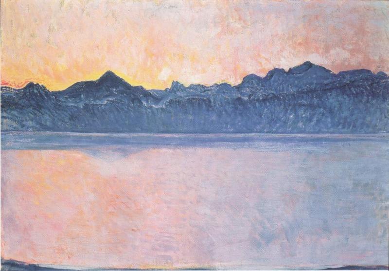 Lake Geneva With Mont Blanc In The Morning Light, 1918 by Ferdinand Hodler