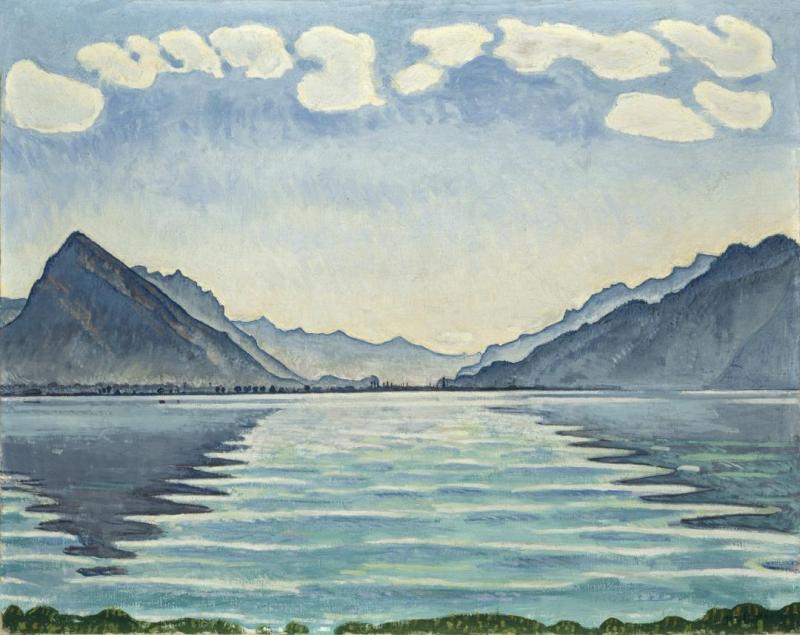 Lake Geneva With Symmetrical Reflections, 1905 by Ferdinand Hodler