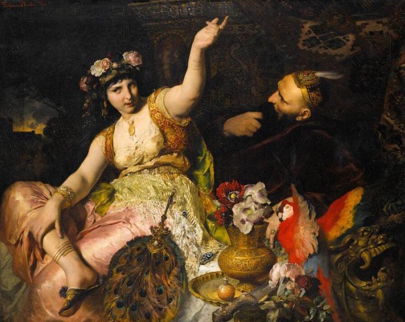Sheherazade And Sultan Schariar, 1880 by Ferdinand Keller