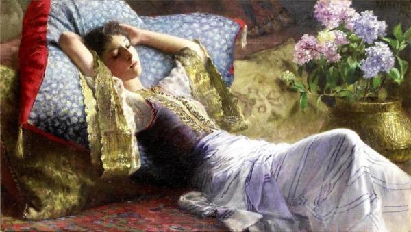 Reclining Odalisque by Ferdinand Max Bredt