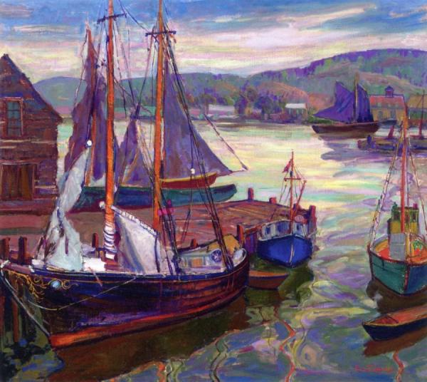 Harbor Scene by Fern Isabel Coppedge Oil Painting Reproductions