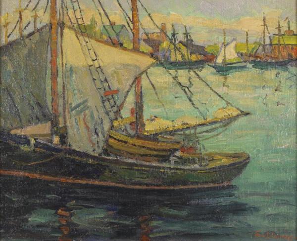Harbor Scene by Fern Isabel Coppedge Oil Painting Reproductions