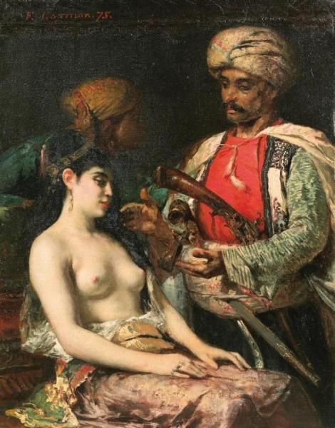 La Nouvelle Favorite (the New Favorite) by Fernand Cormon Oil Painting Reproductions