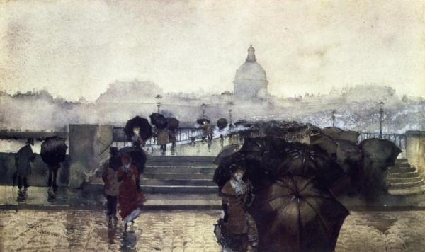 Paris Street Scene by Fernand H. Lungren