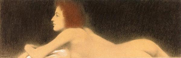 Nude Study by Fernand Khnopff Oil Painting Reproductions