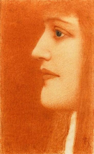 Study Of A Woman by Fernand Khnopff