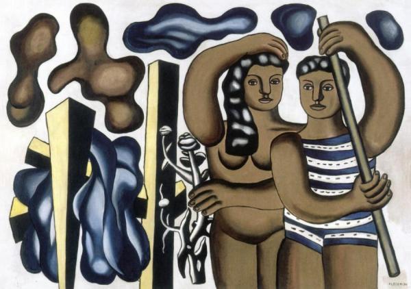 Adam And Eve (study) by Fernand Léger