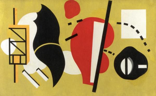 Composition On A Green Background by Fernand Léger