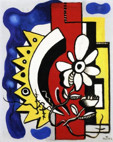 Composition With A Daisy by Fernand Léger