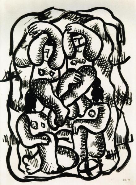 Composition With Acrobats by Fernand Léger