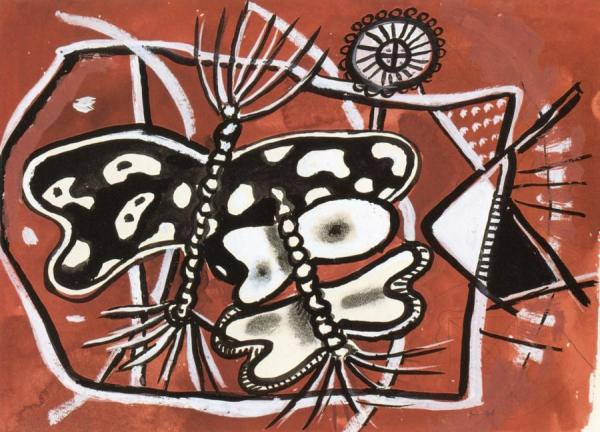 Composition With Butterflies by Fernand Léger