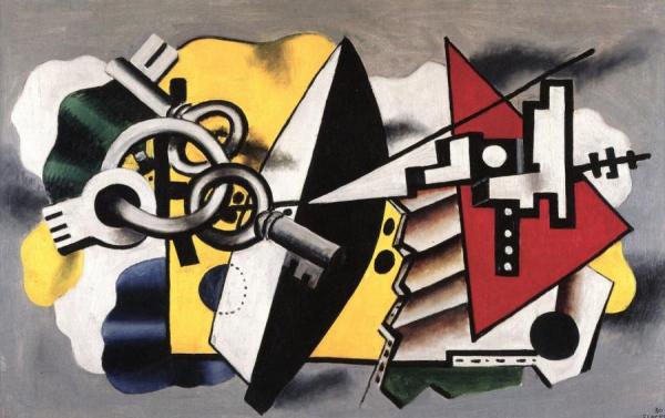 Composition With Three Keys by Fernand Léger