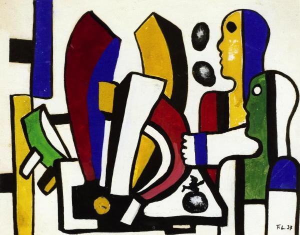 Deux Femmes Aux Aldes by Fernand Léger