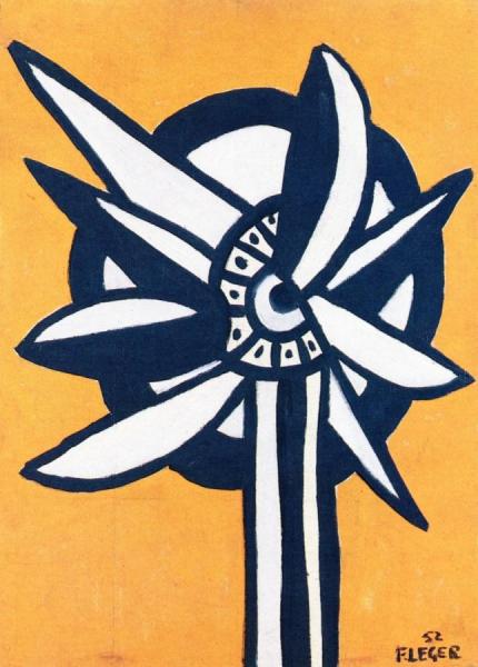 Flower And Wheel by Fernand Léger