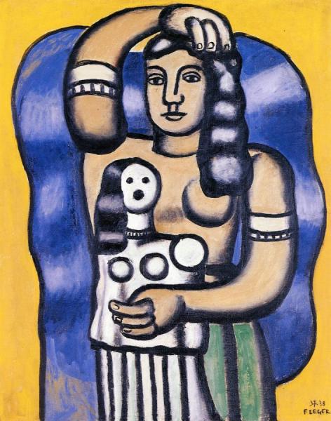 Girl Holding A Doll by Fernand Léger