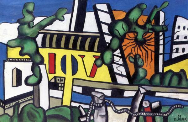 Letters In A Landscape by Fernand Léger