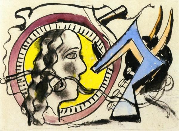 Playing The Contra Bass by Fernand Léger