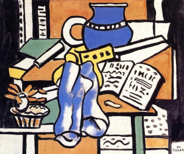 Still Life With A Blue Vase by Fernand Léger