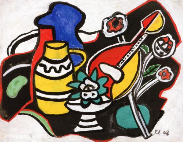 Still Life With A Mandolin by Fernand Léger Oil Painting Reproductions