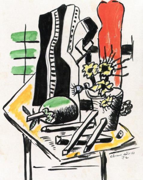 Still Life With Flower Pot by Fernand Léger