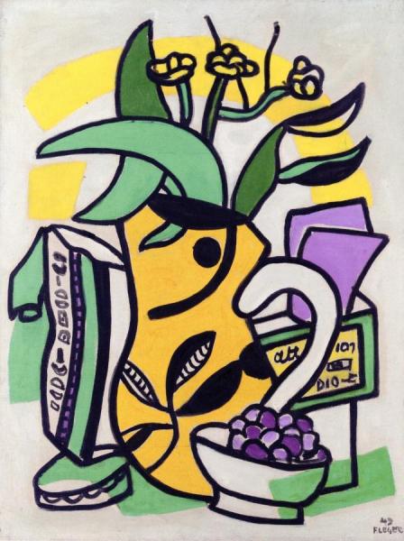 Still Life With Yellow Vase by Fernand Léger