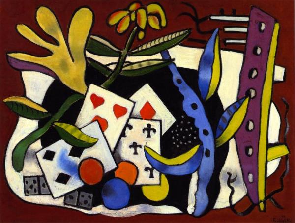 The Five Of Clubs by Fernand Léger