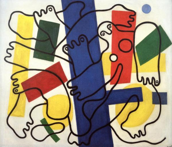 The Two Acrobats by Fernand Léger