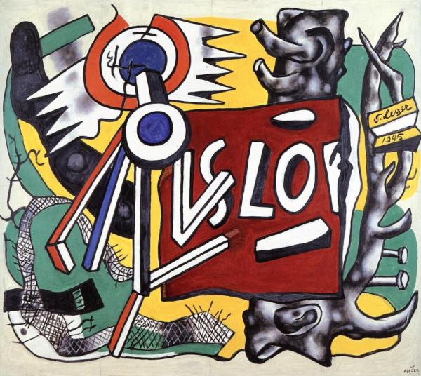 Tree Trunk On A Yellow Background by Fernand Léger