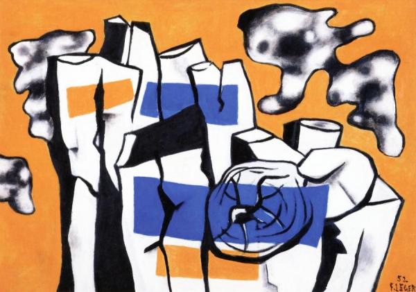 Tree Trunks In Front Of Clouds by Fernand Léger
