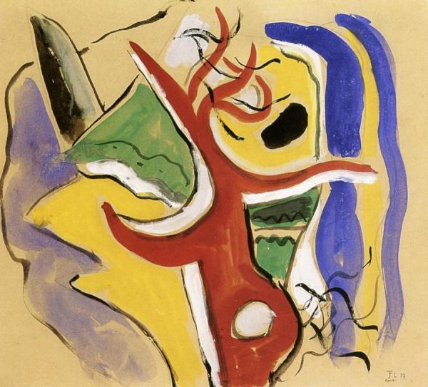 Trunk Of A Red Tree by Fernand Léger