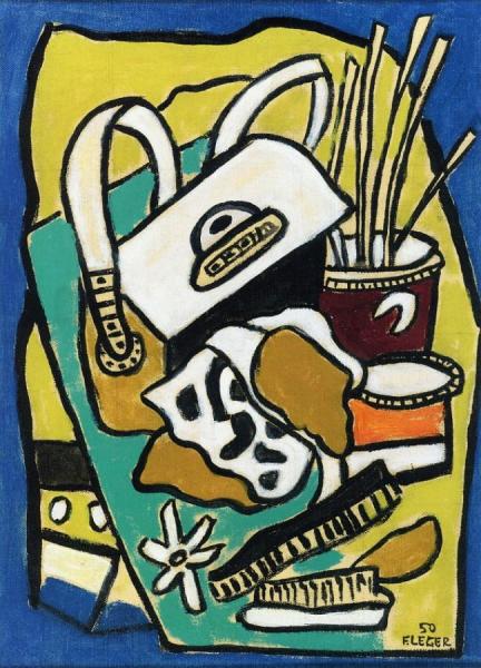 Two Brushes And A Handbag by Fernand Léger