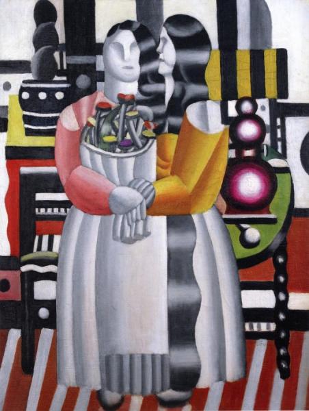 Two Women With A Bouquet, First State by Fernand Léger