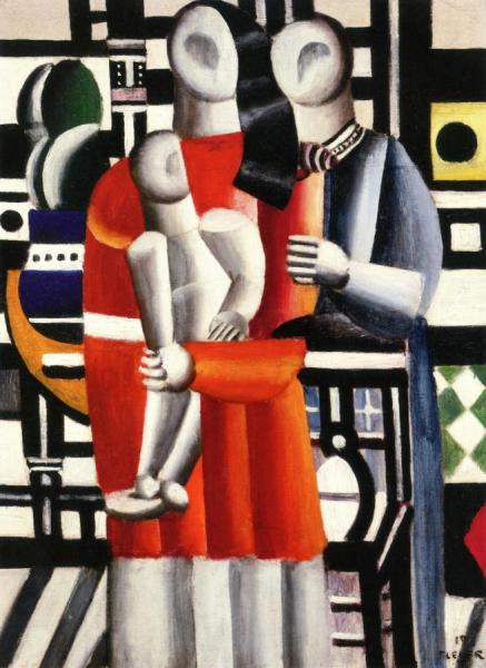 Two Women With A Child by Fernand Léger