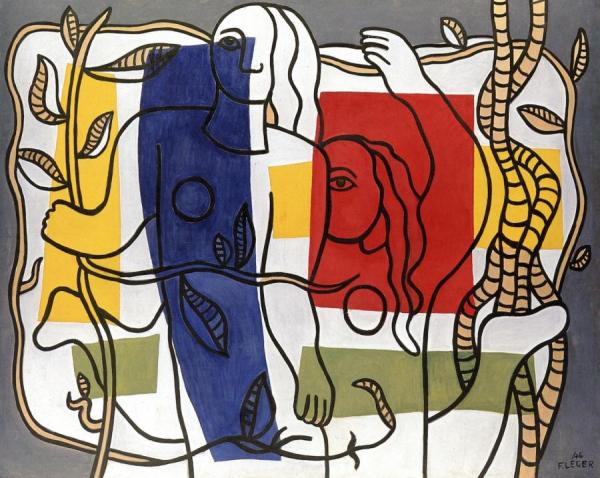 Two Women With Flowers by Fernand Léger