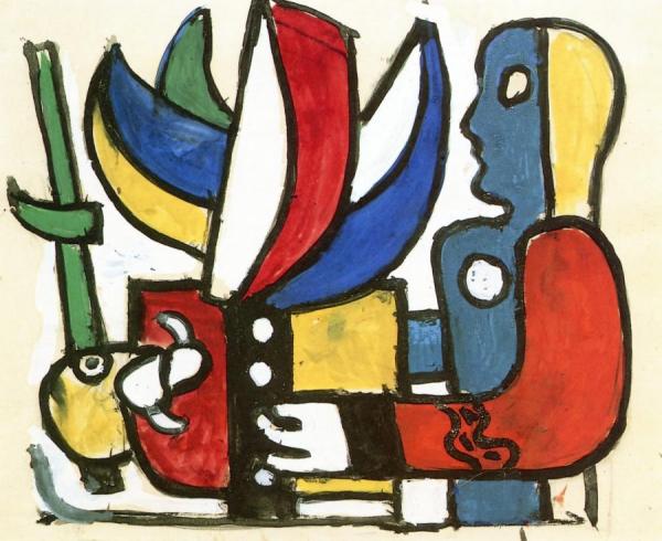 Woman And Flower by Fernand Léger