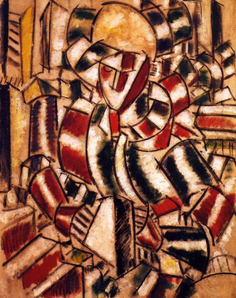 Woman In Red And Green by Fernand Léger