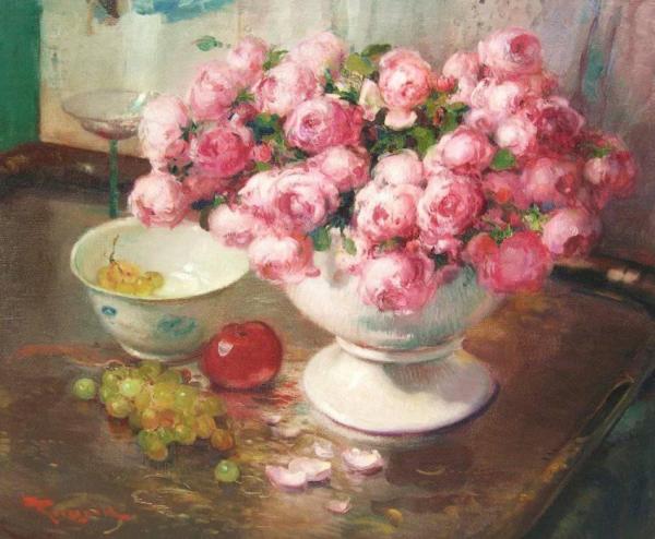 Composition Aux Roses by Fernand Toussaint