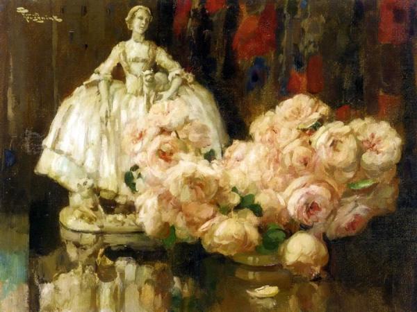 Still Life With Roses by Fernand Toussaint