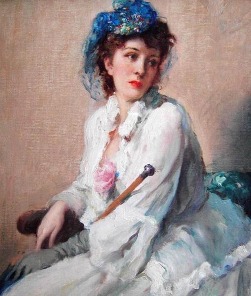 The Blue Hat by Fernand Toussaint
