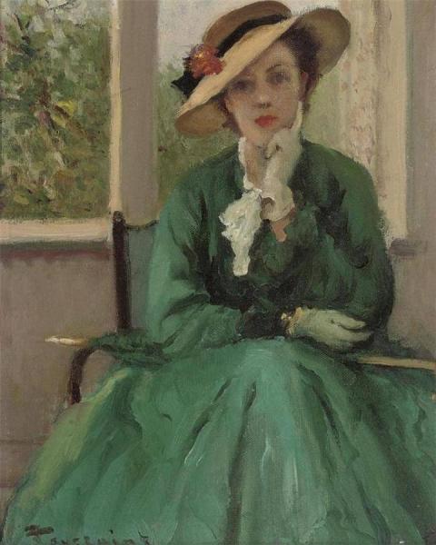 Fernand Toussaint The Green Dress