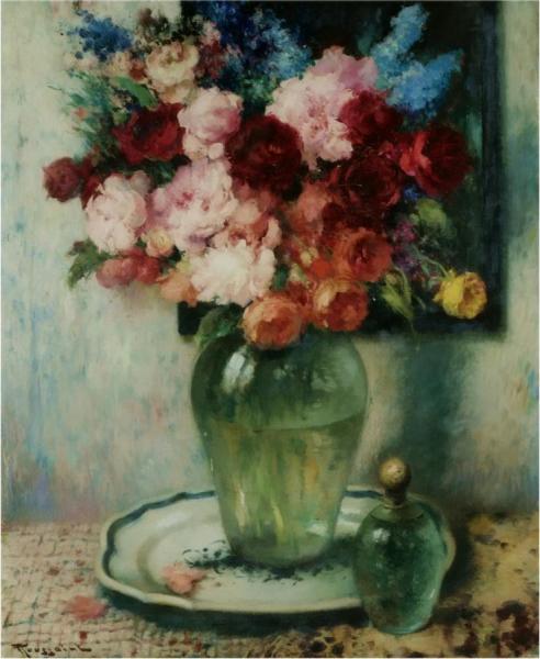Vase De Fleurs by Fernand Toussaint