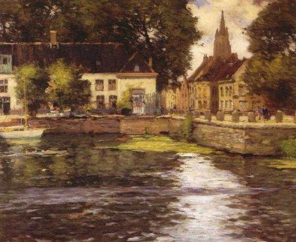 View Of Bruges by Fernand Toussaint