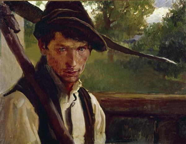 Hombre Con Azada by Fernando Álvarez De Sotomayor