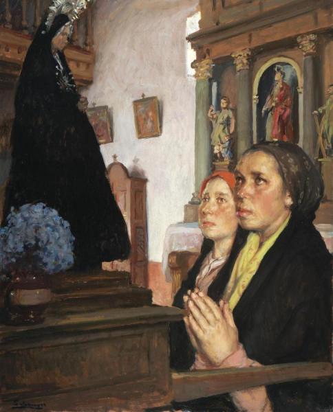 Mujeres Rezando by Fernando Álvarez De Sotomayor